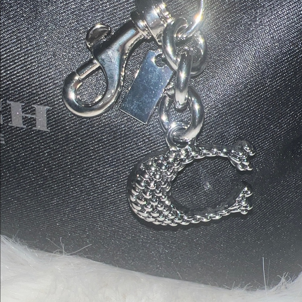 Coach Black Converted Bag with Silver Charm - Picture 3 of 7